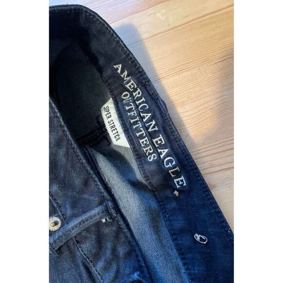 American Eagle Outfitters sky high shortie Womens Jean Shorts Blue Cut Off Denim - Picture 8 of 10